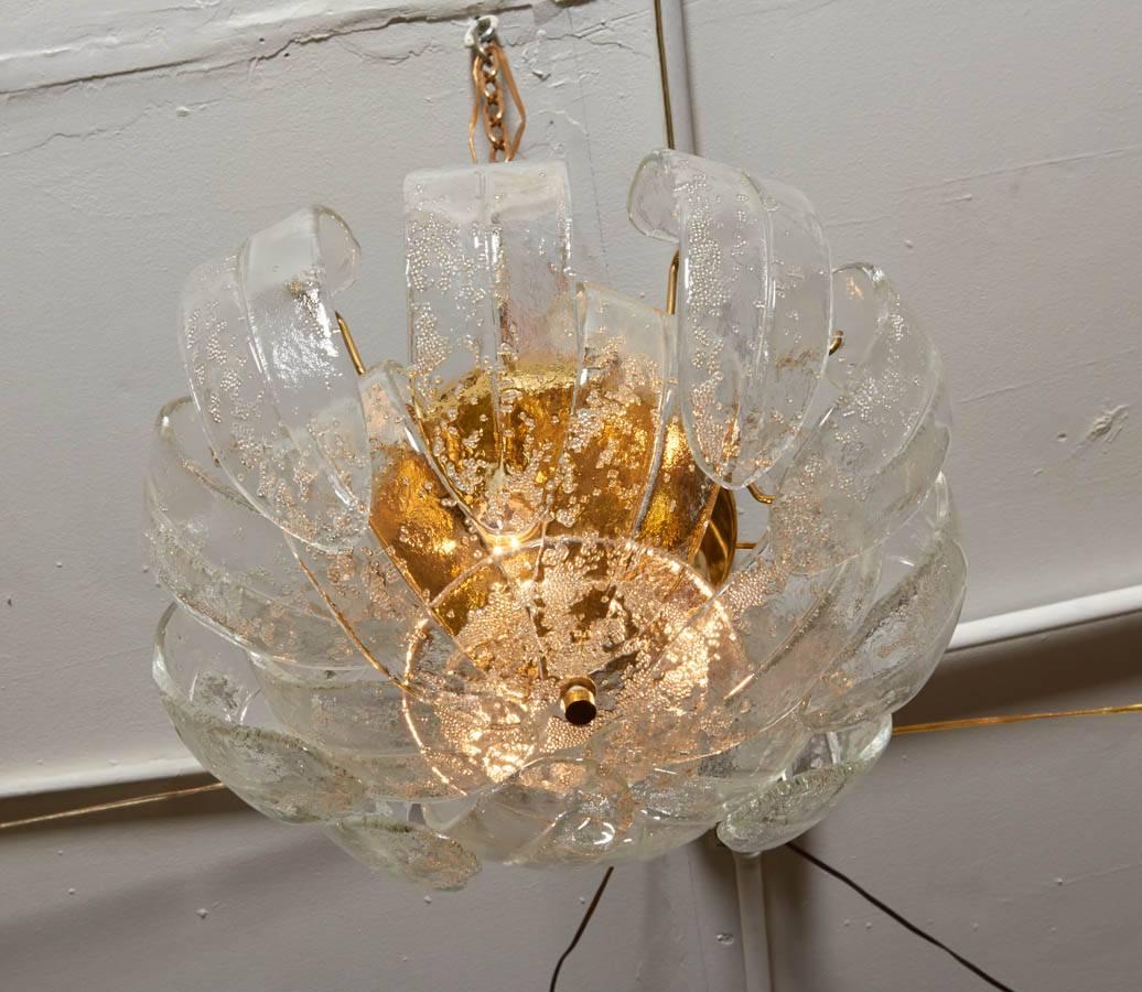 Lovely Mazzega Pendant Chandelier In Good Condition For Sale In New York, NY