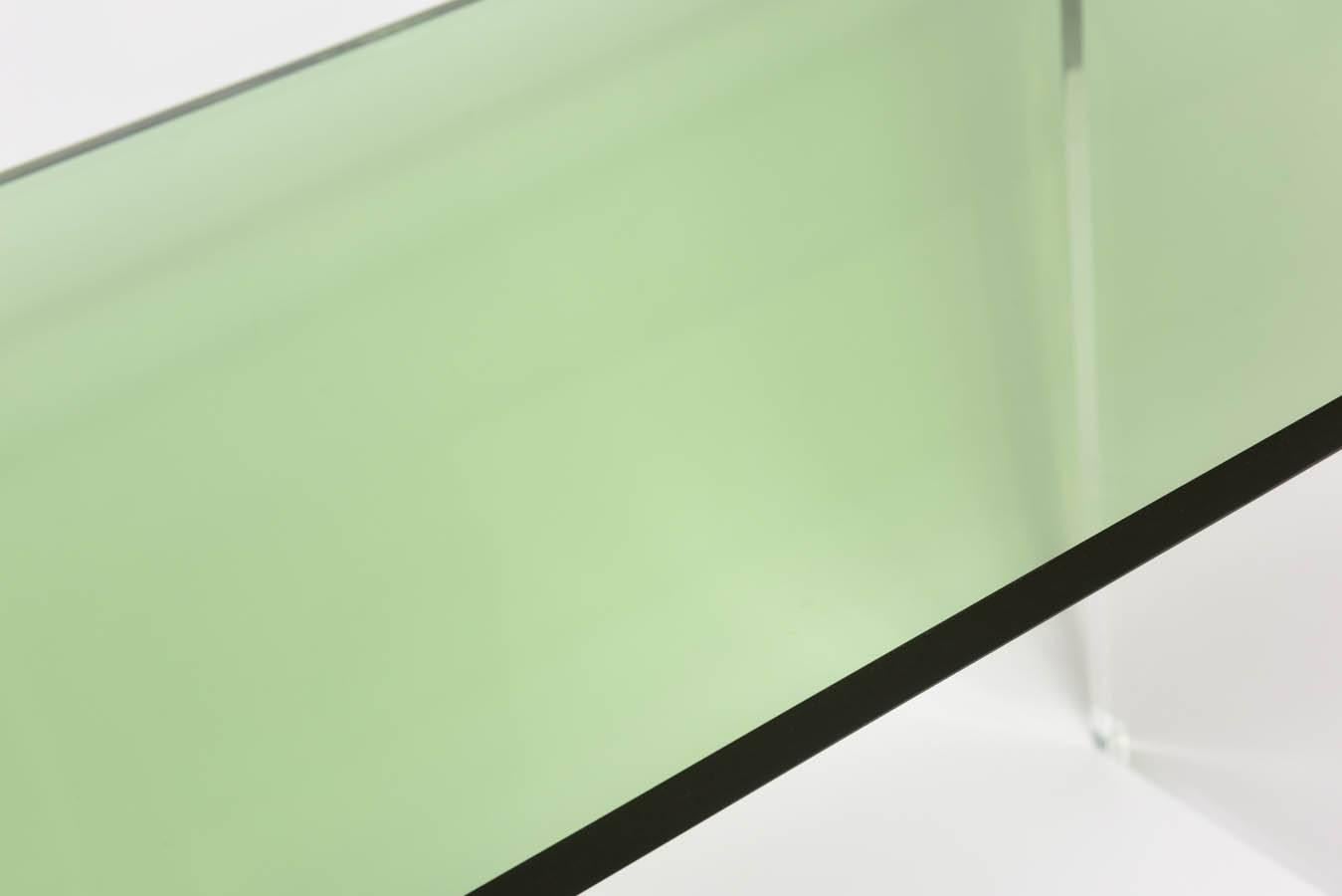American Two-Toned Acrylic Desk in Green and Clear