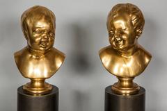 Pair of French Louis XVI Bronze models of young boys, circa 1880