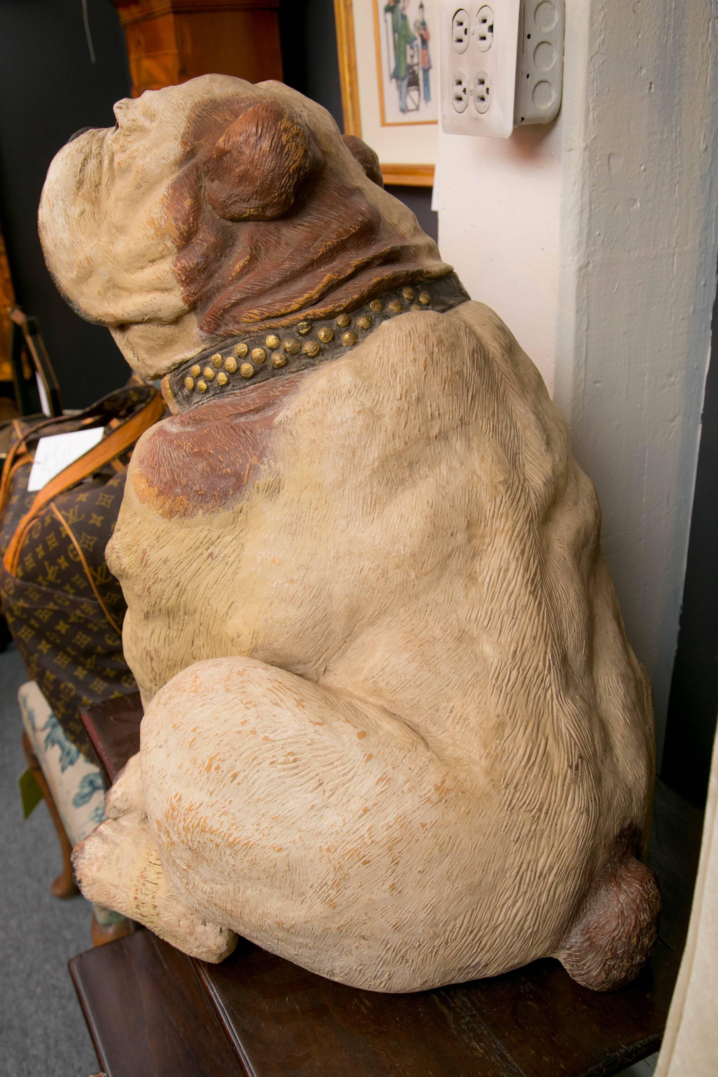 Terracotta Bulldog Statue 1
