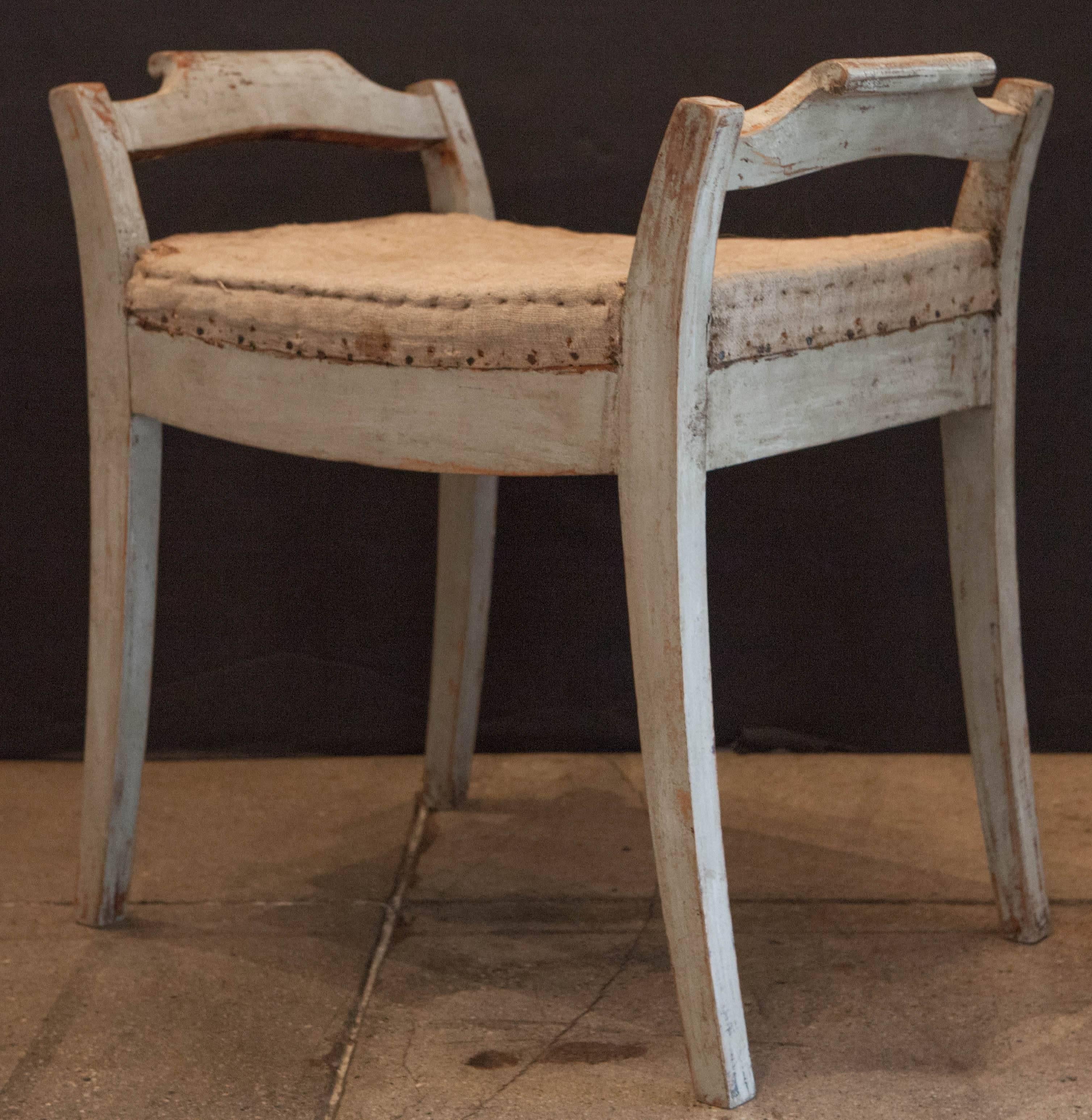 Early 19th Century Pair of Gustavian Stools, Sweden, circa 1810