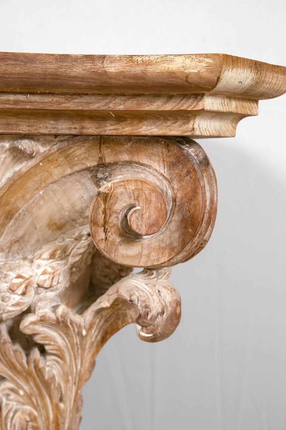 Wooden Corinthian Column Form Table Base at 1stdibs