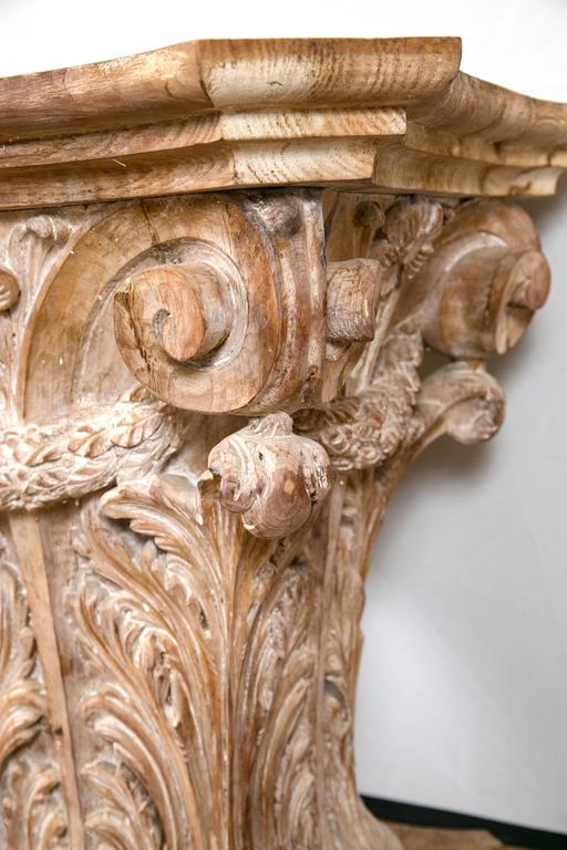 Wooden Corinthian Column Form Table Base at 1stDibs column table base