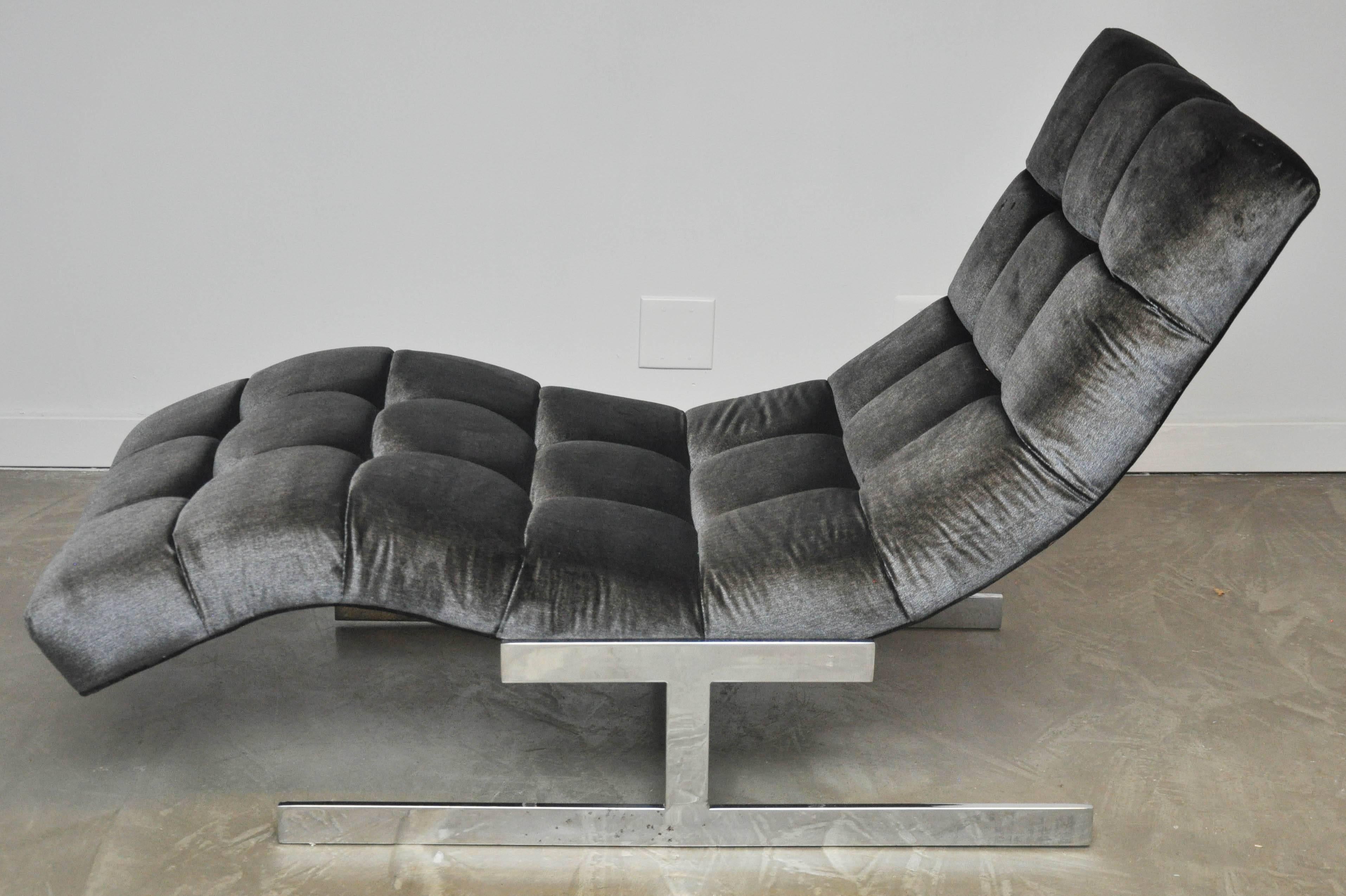 Milo Baughman Chaise In Excellent Condition In Chicago, IL