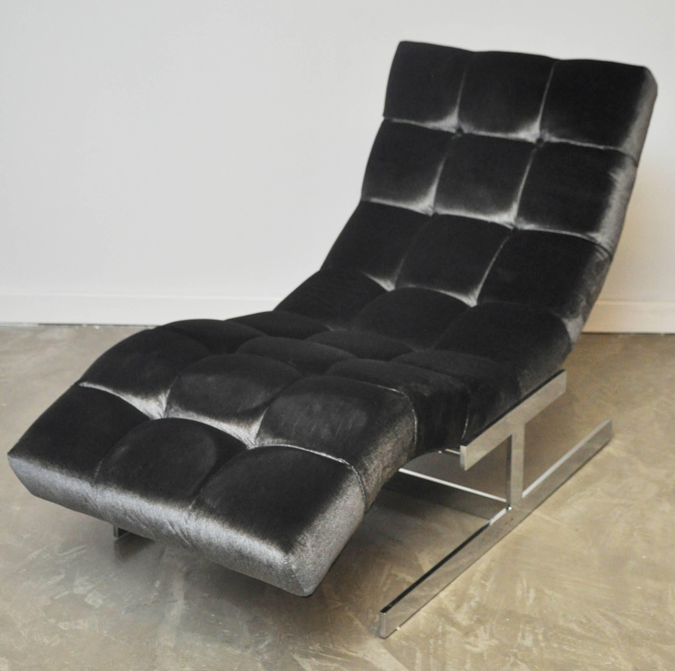 Chrome Milo Baughman Chaise