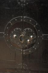 19th Century Japanese Kannon Biraki Tansu in Black Laquer