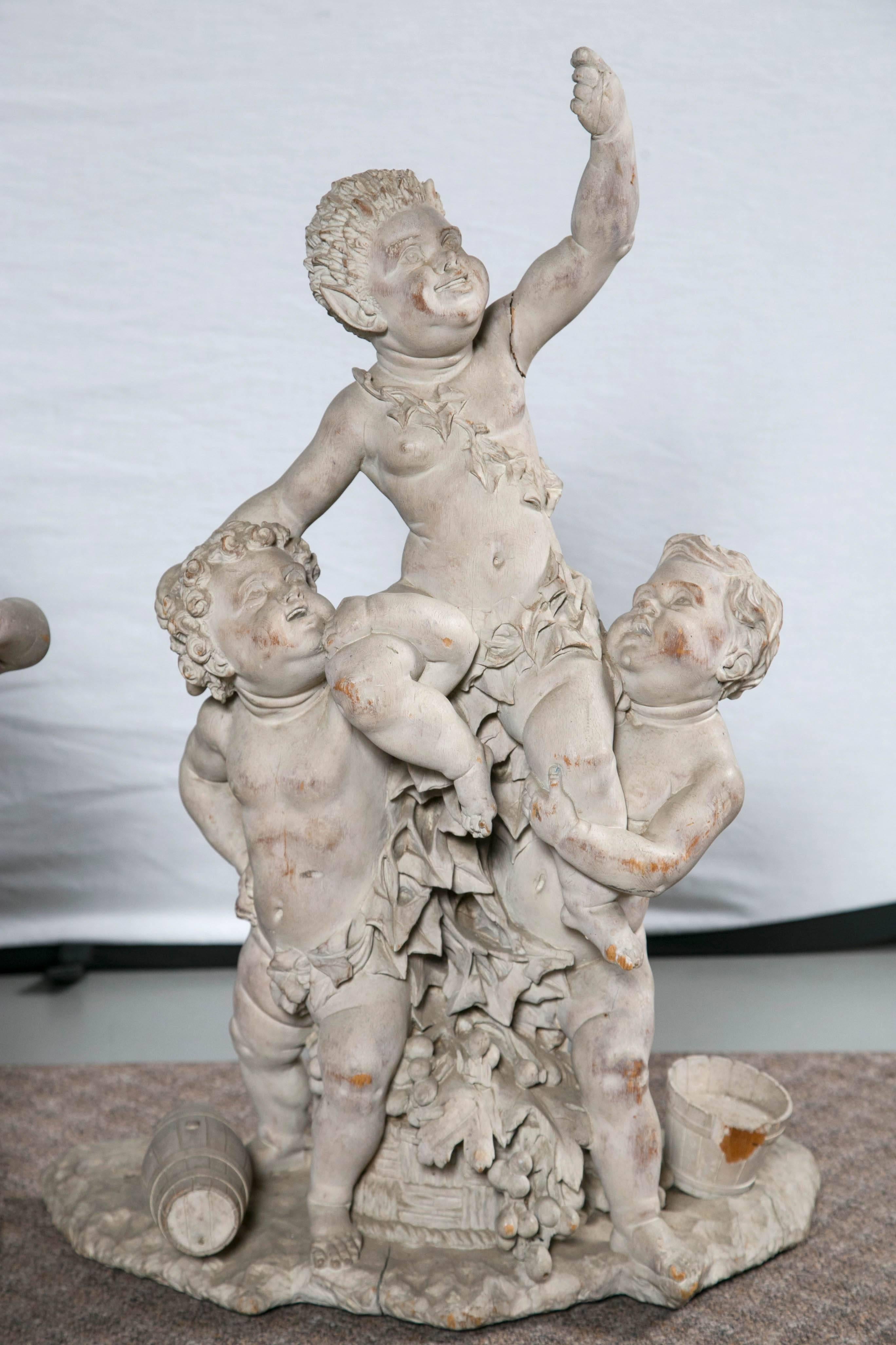 German Carved Putti Grouping For Sale