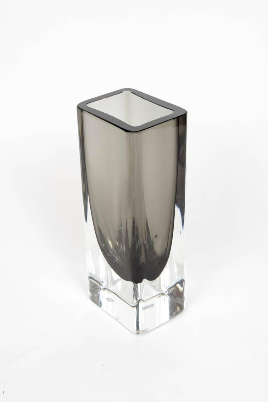 Italian Elegant Sommerso Murano Glass Vase