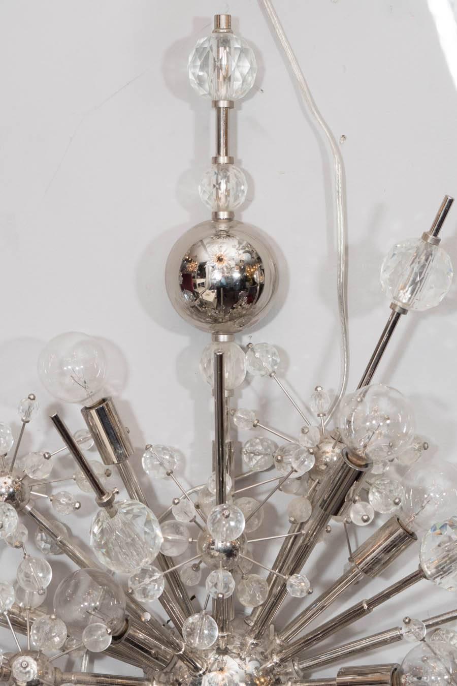 Austrian Crystal Sputnik Sconce In New Condition For Sale In New York, NY