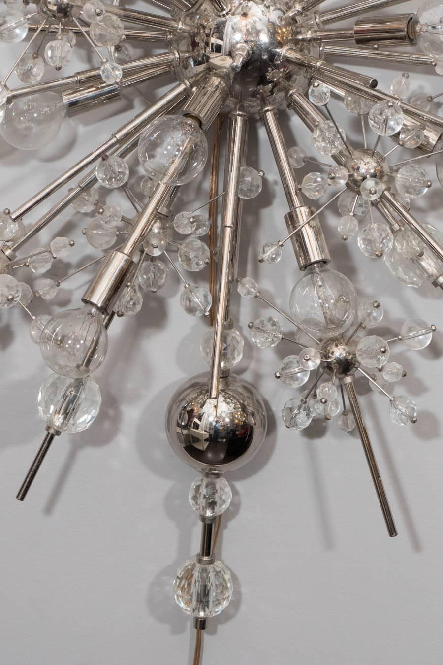 Austrian Crystal Sputnik Sconce For Sale 2