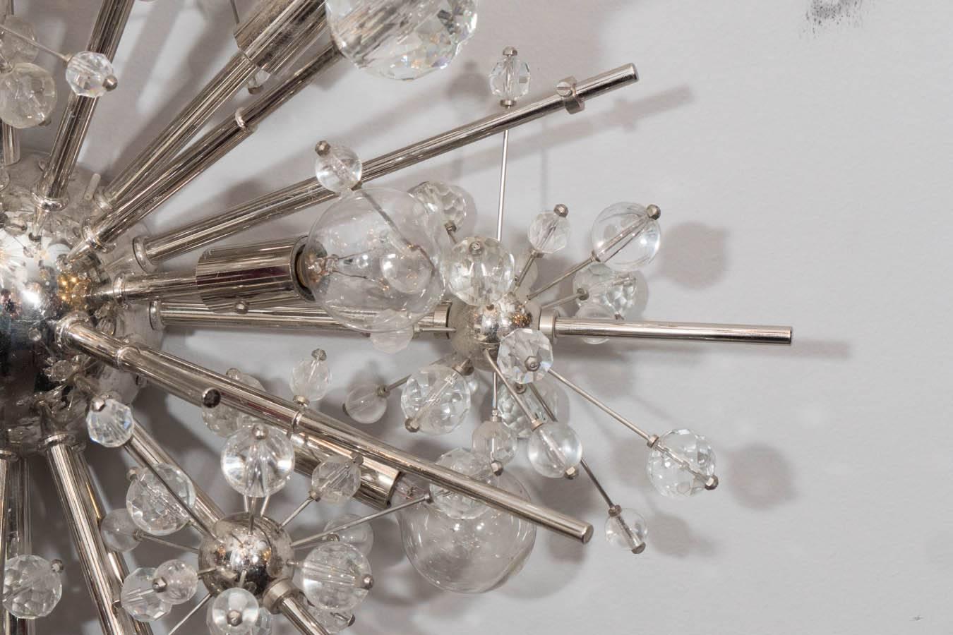 Austrian Crystal Sputnik Sconce For Sale 1