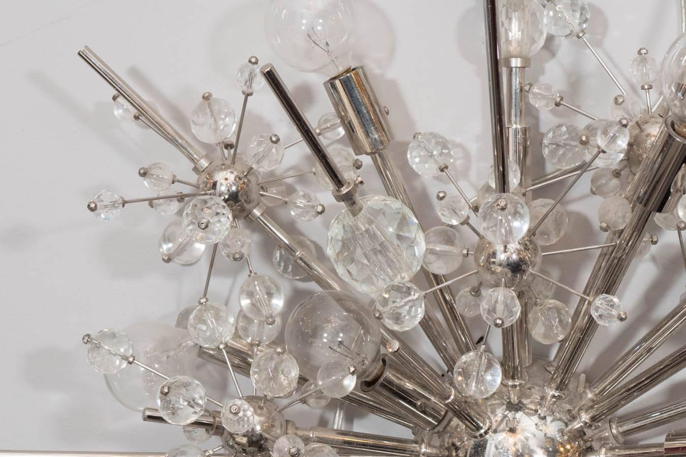 Contemporary Austrian Crystal Sputnik Sconce For Sale