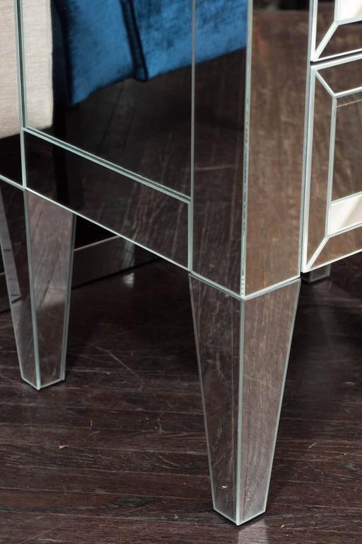 Custom Two-Drawer Mirrored Commode For Sale at 1stDibs