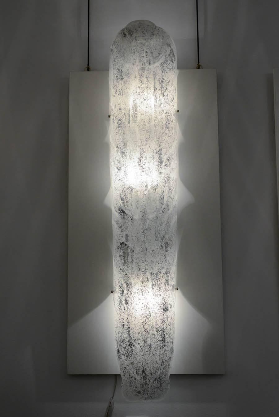 Spectacular Pair of Murano Glass Wall Sconces 2