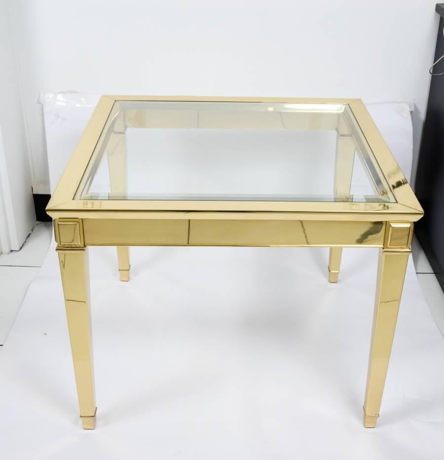 Late 20th Century Large and Elegant End Table in Bronze, circa 1980 For Sale