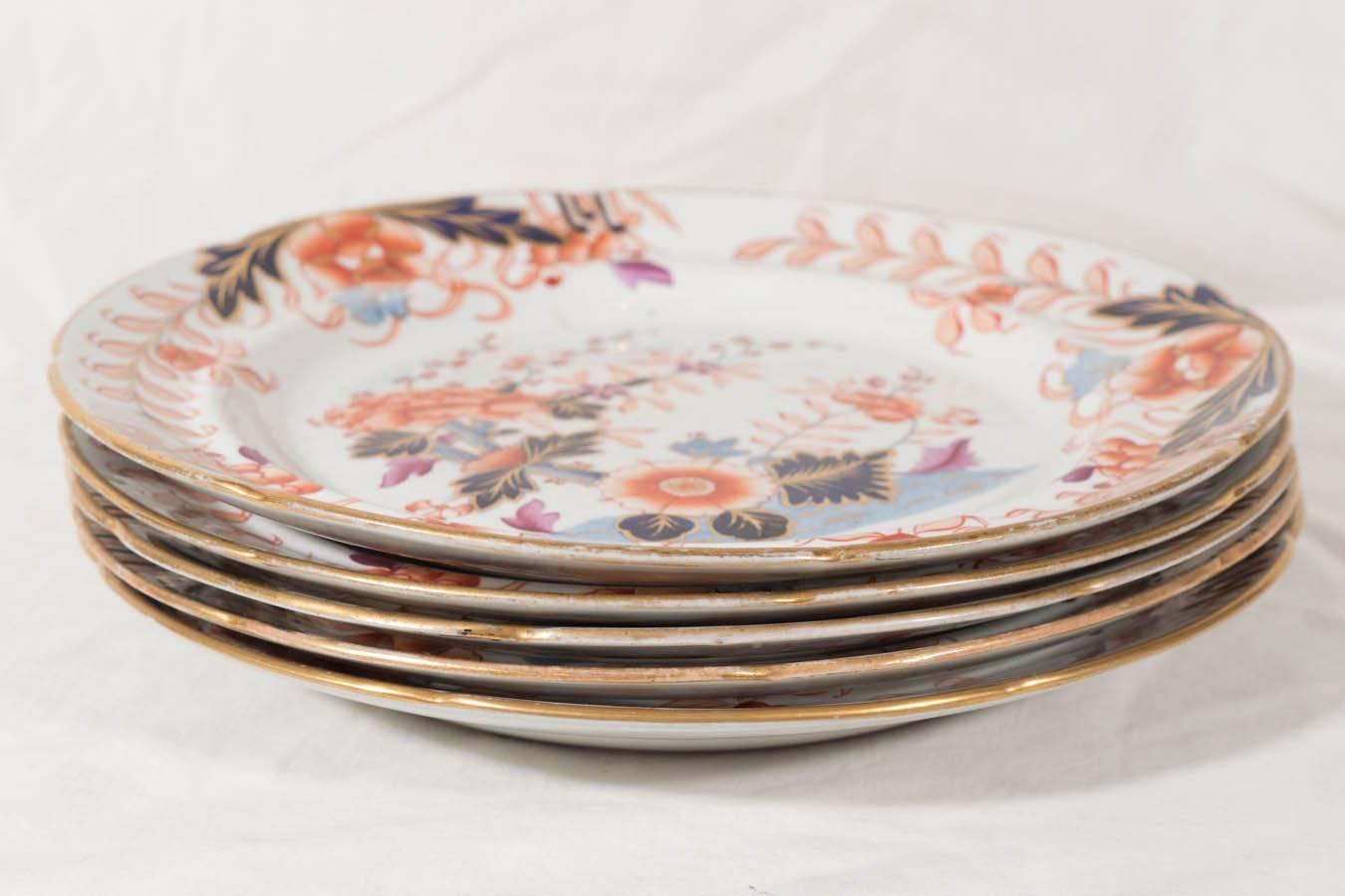 19th Century Set of a Dozen Davenport Dishes in the Imari Style