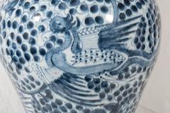 Pair of Large Blue and White Antique Chinese Porcelain Vases with Phoenix