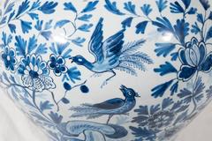 Pair of Large Dutch Delft Blue and White Vases