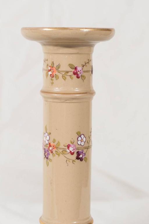 Pair Antique Drabware Candlesticks Made in England circa 1850 For Sale at 1stDibs