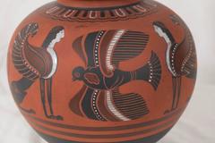 Wedgwood Egyptian Jug Decorated in Black Basalt and Rosso Antico
