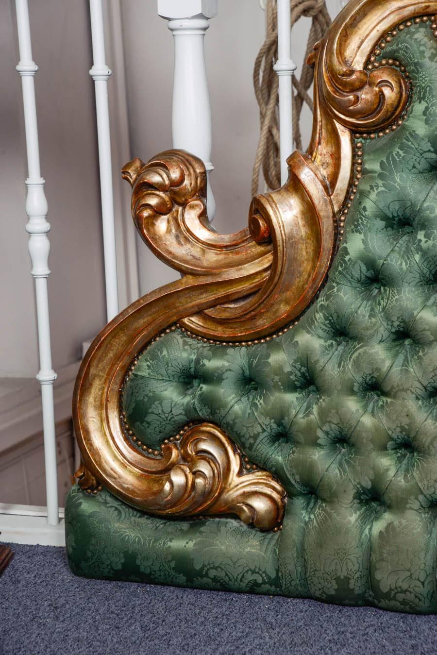 Gilt  Gilded Wood Head Bed Baroque Style