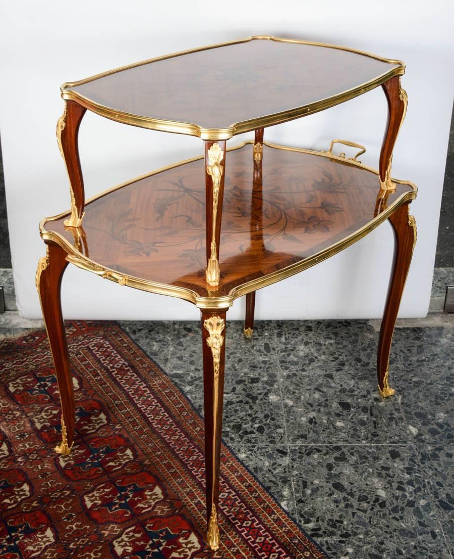 French Tea Table signed F.Linke  For Sale