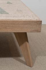 A Richard Blow for Montici inlayed travertine Coffee Table, 1950s