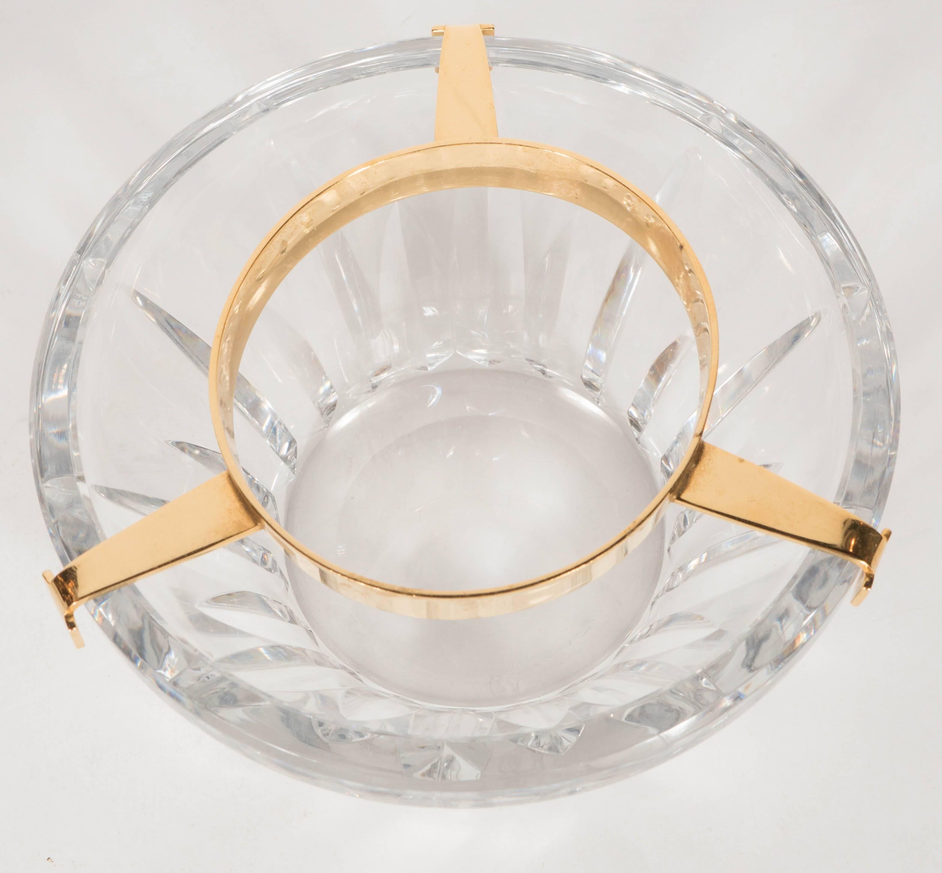 Mid-Century Modern Exquisite Hand-Cut Crystal Caviar Dish and Cooling Bowl by Baccarat