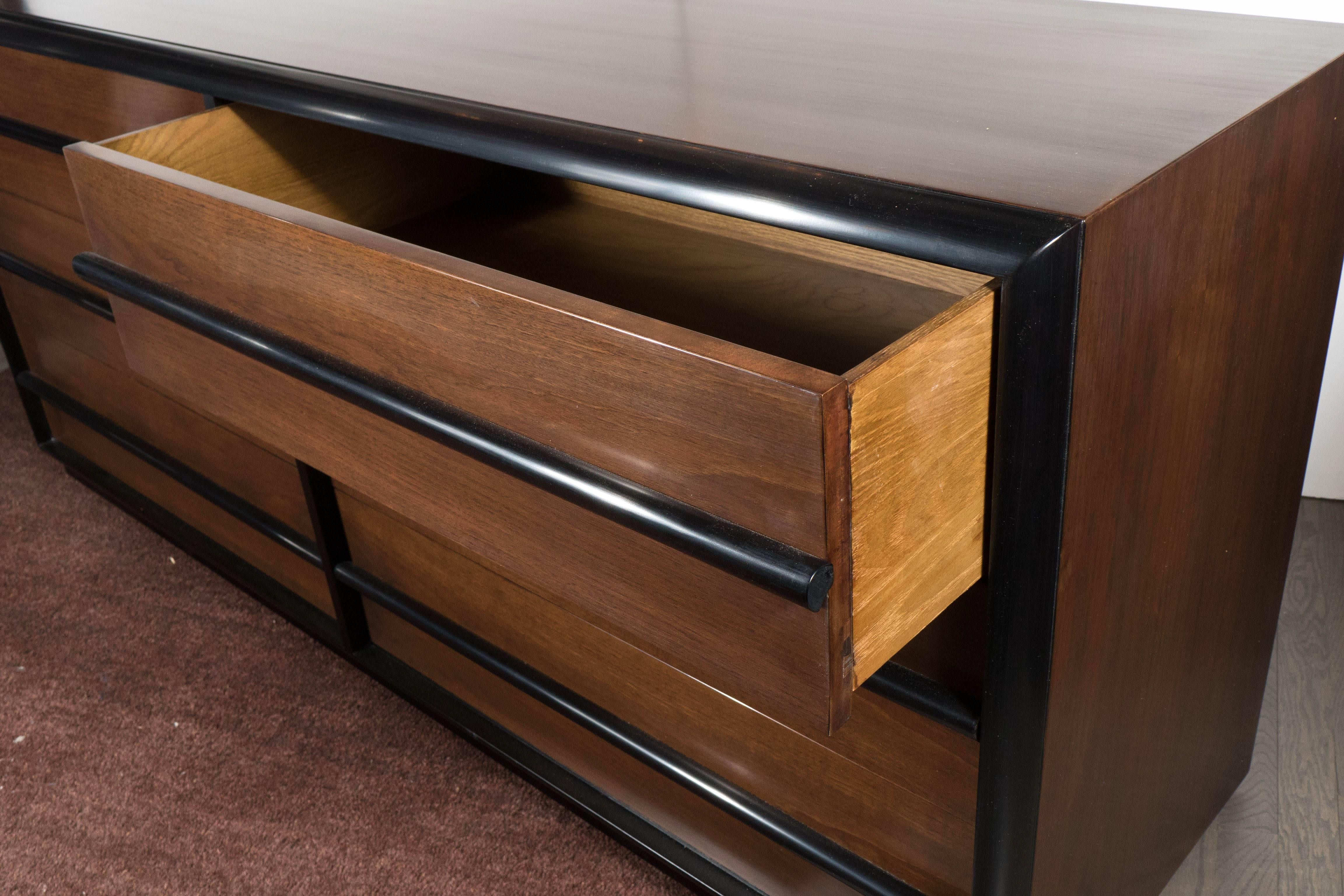 Mid-Century Modern Walnut Chest by T.H. Robsjohn-Gibbings for Widdicomb Co. 1