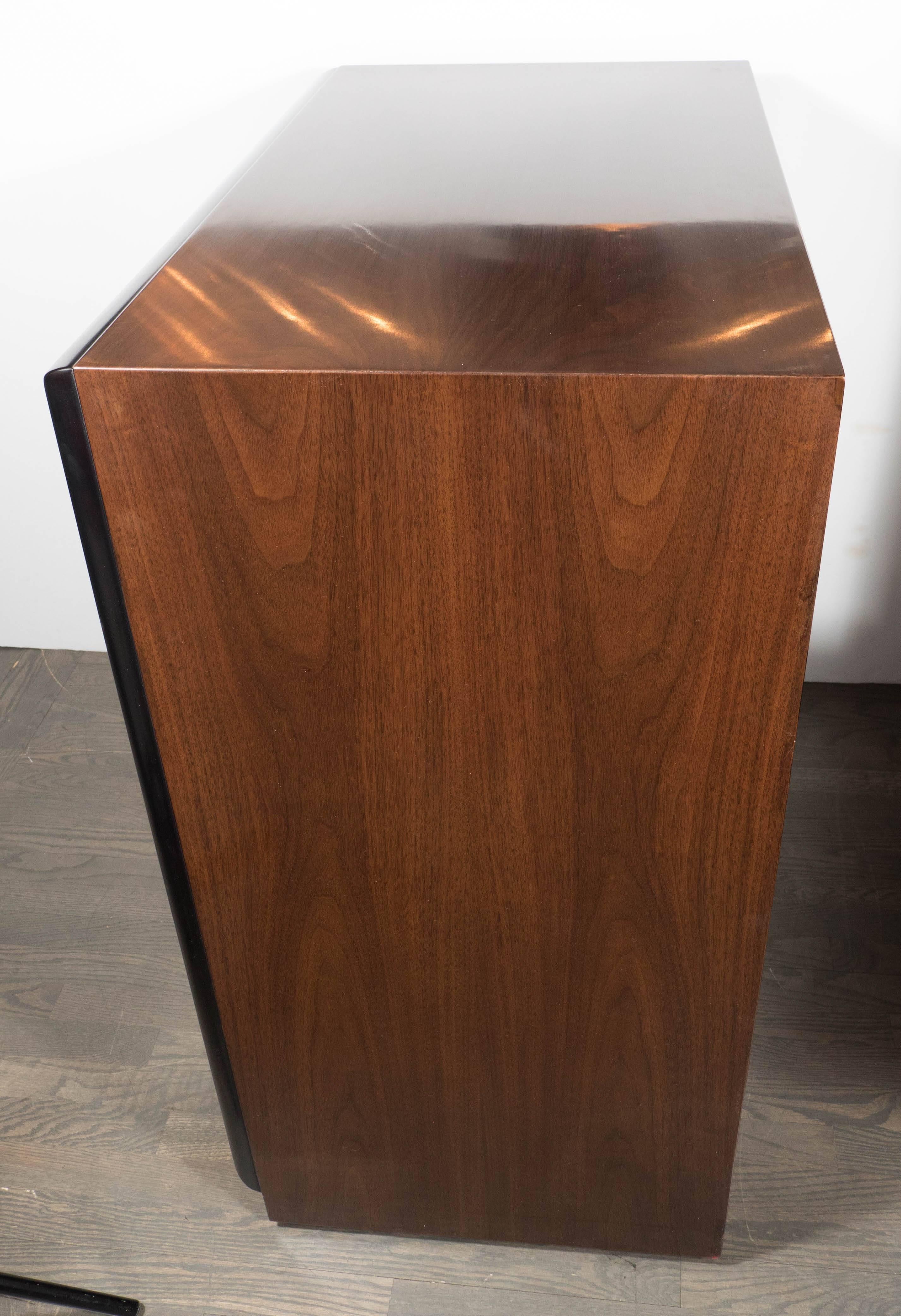 Mid-20th Century Mid-Century Modern Chest in Two-Tone Walnut by Robsjohn-Gibbings for Widdicomb For Sale