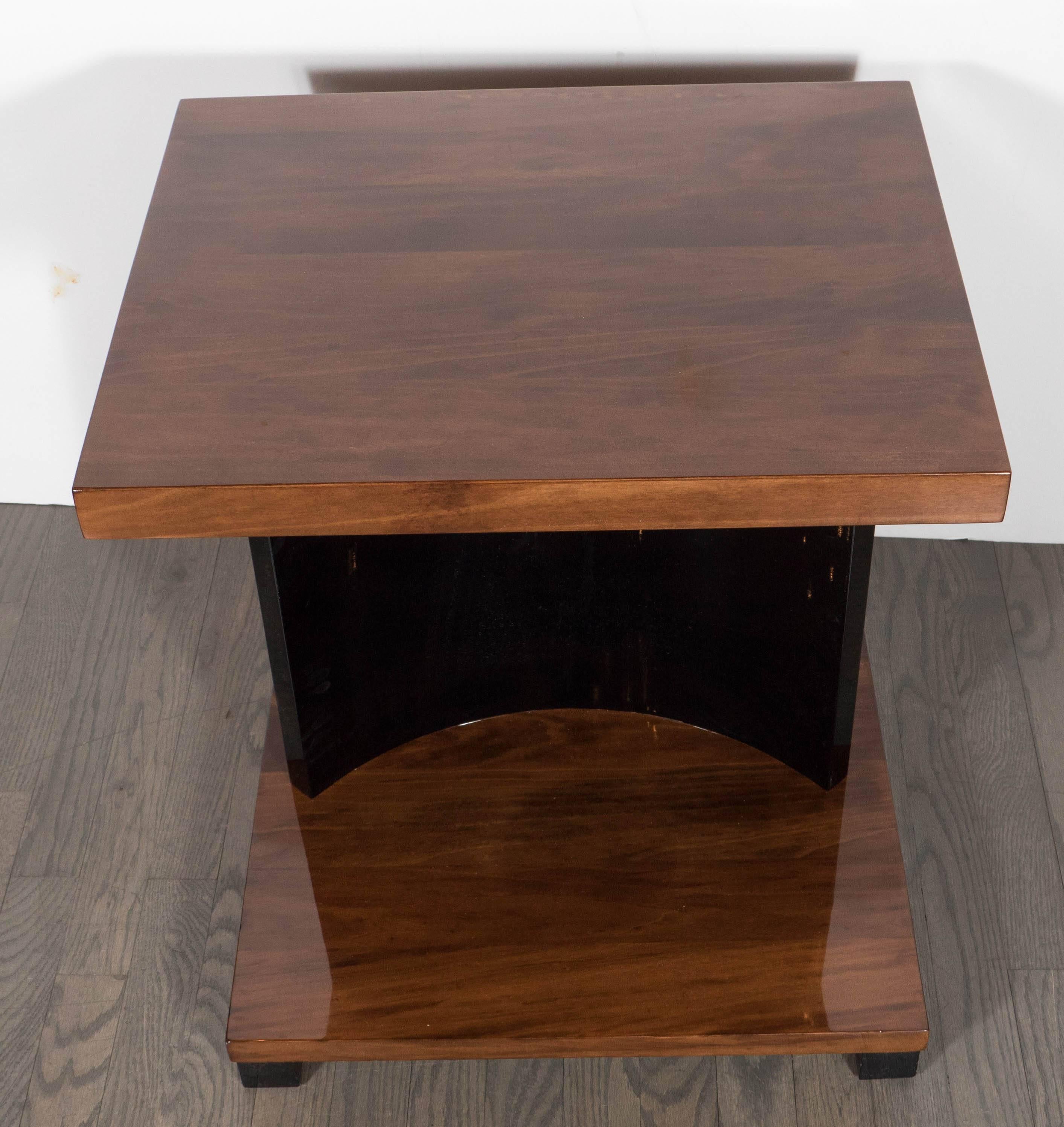 American Streamline Art Deco Machine Age End Table by the Modernage Company