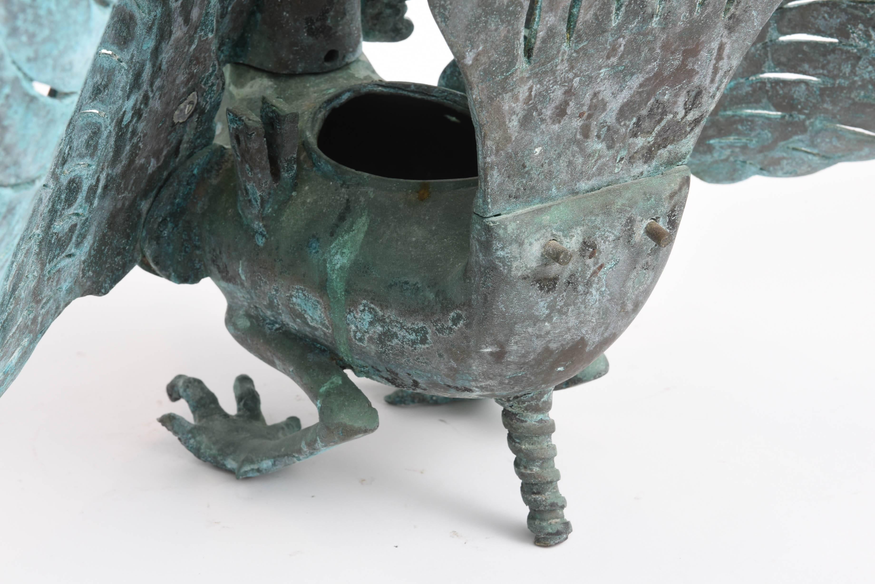 Oiseau mythique Garuda en bronze patiné sud-asiatique du XIXe siècle Excellent état - En vente à Miami Beach, FL