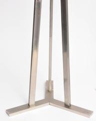 Pair of Large 1970s Chrome Tripod Candle Torcheres