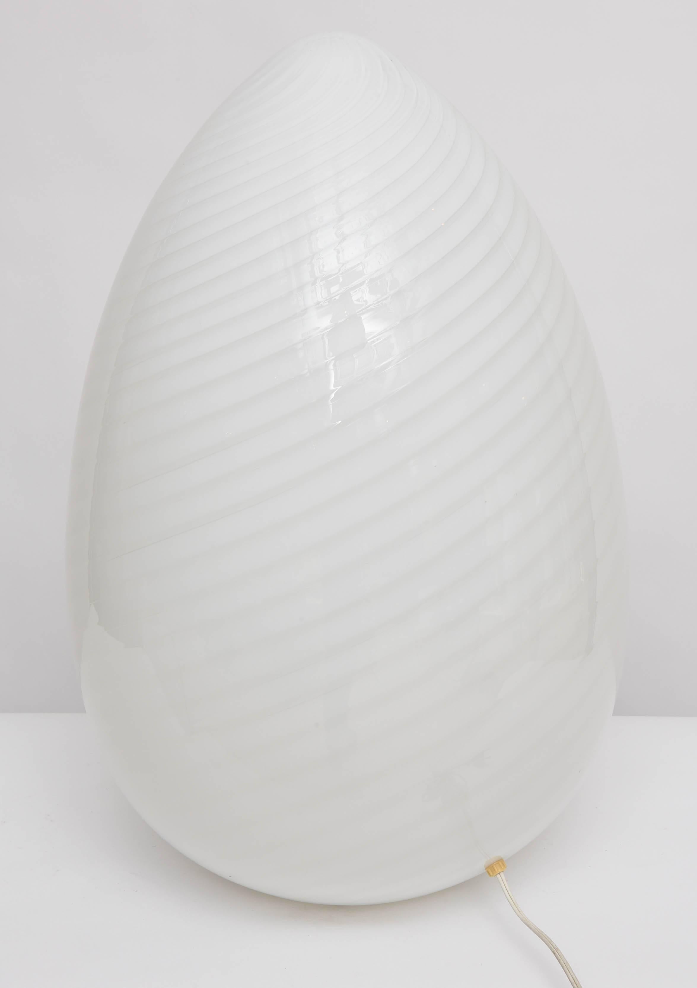 Italian Giant Vetri Murano Egg Lamp For Sale