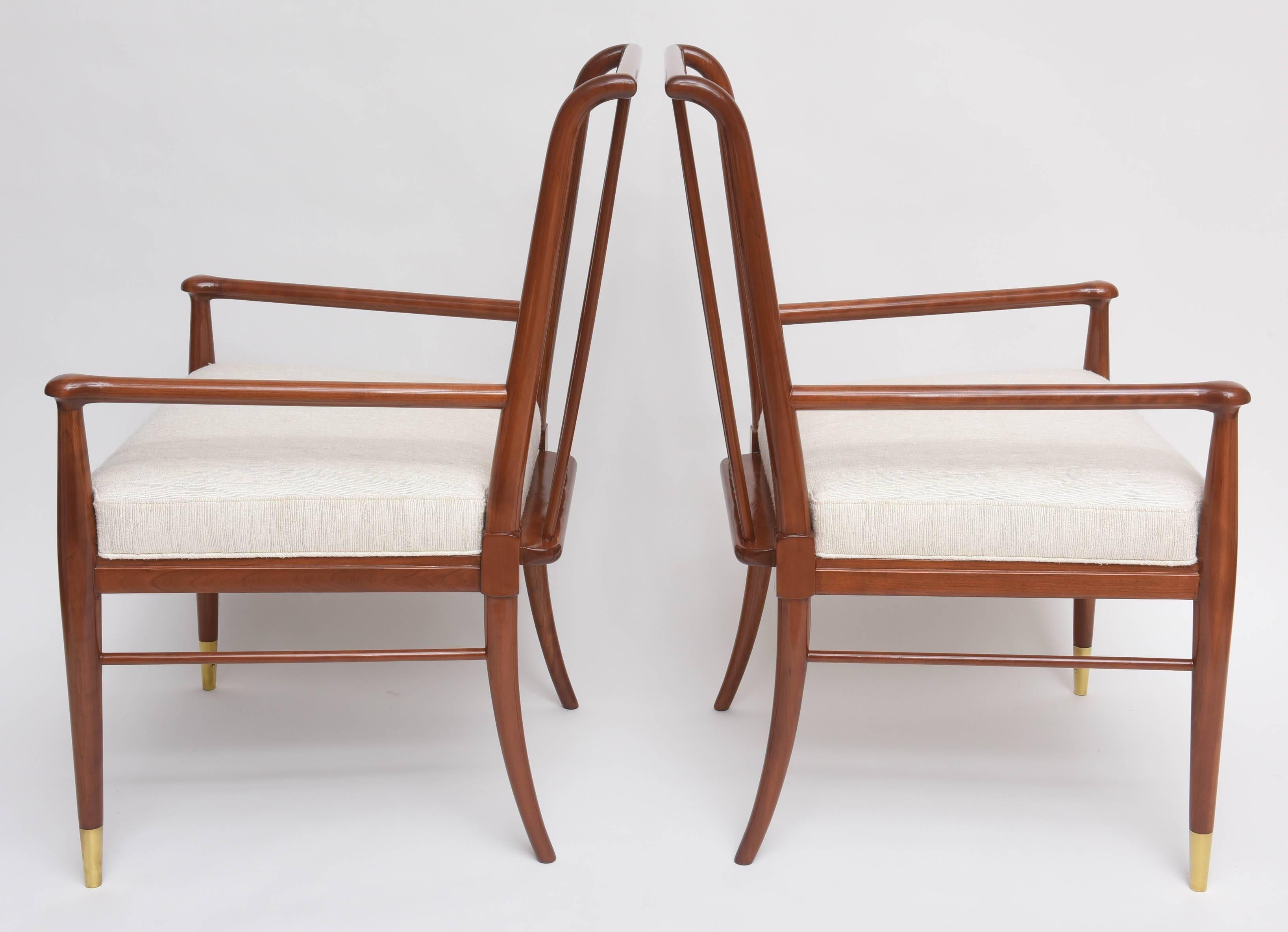 Mid-20th Century Pair of Spindle back Armchairs by Stuart Clingman for Widdicomb