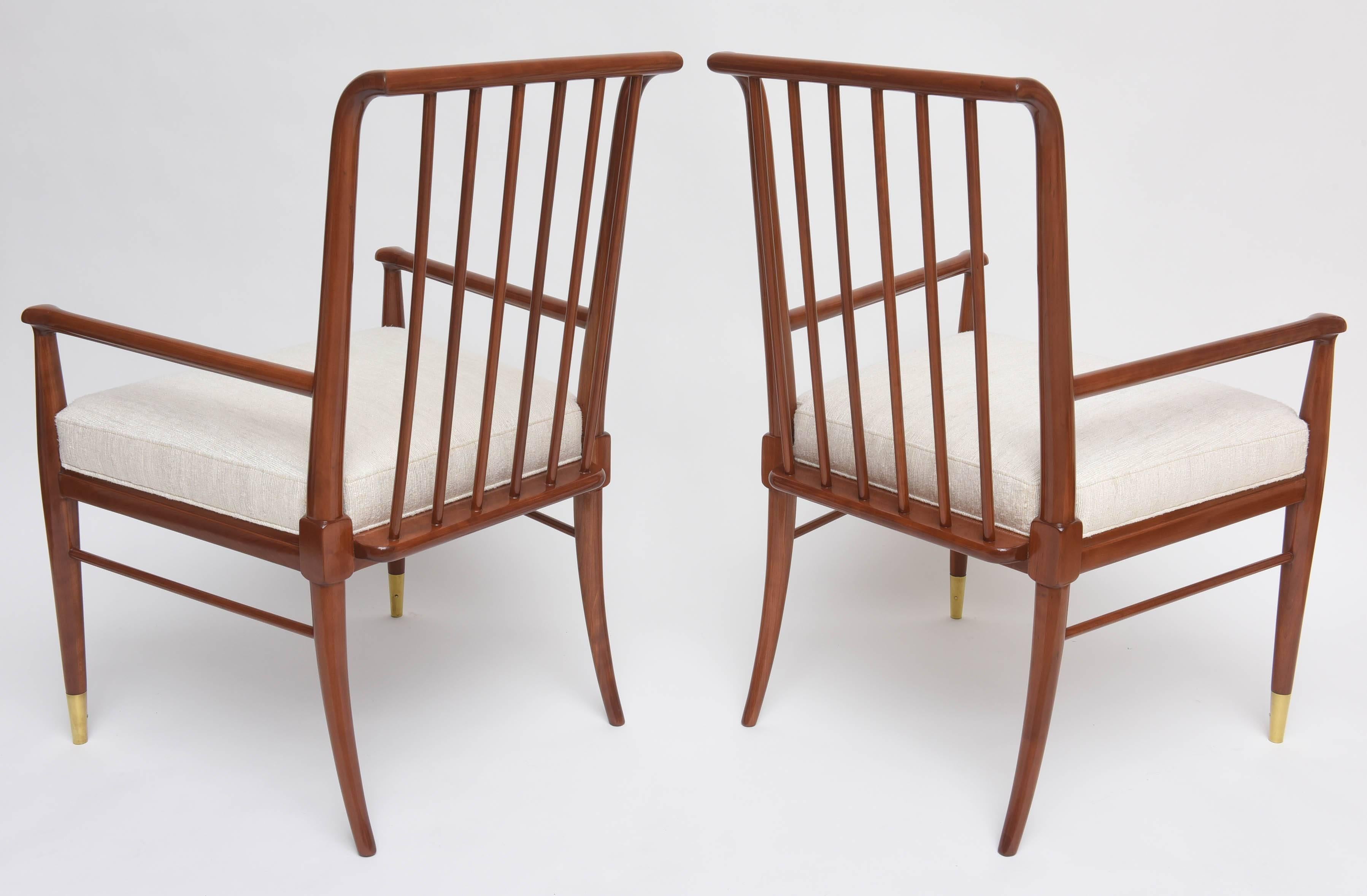 Pair of Spindle back Armchairs by Stuart Clingman for Widdicomb 2