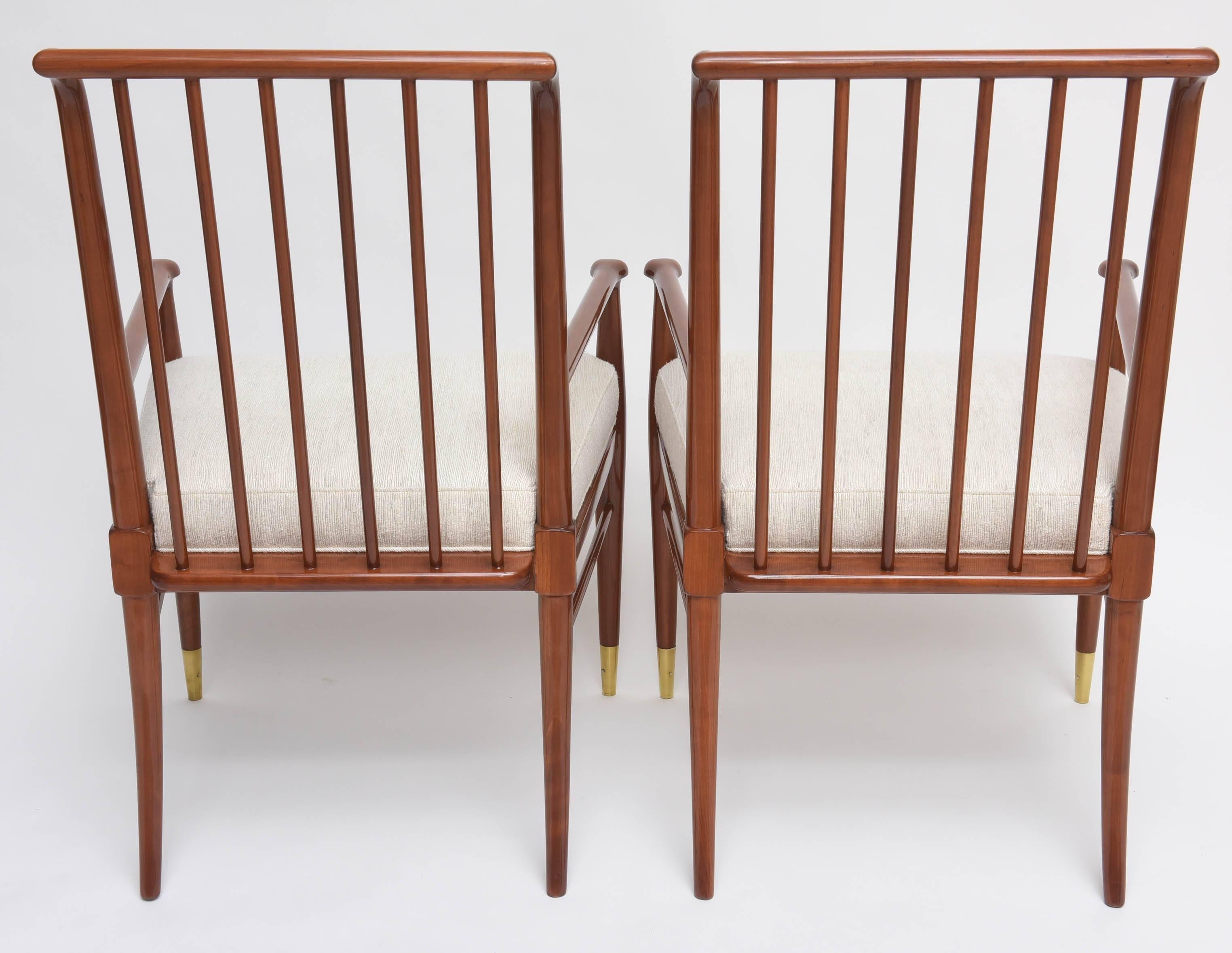 Pair of Spindle back Armchairs by Stuart Clingman for Widdicomb 3