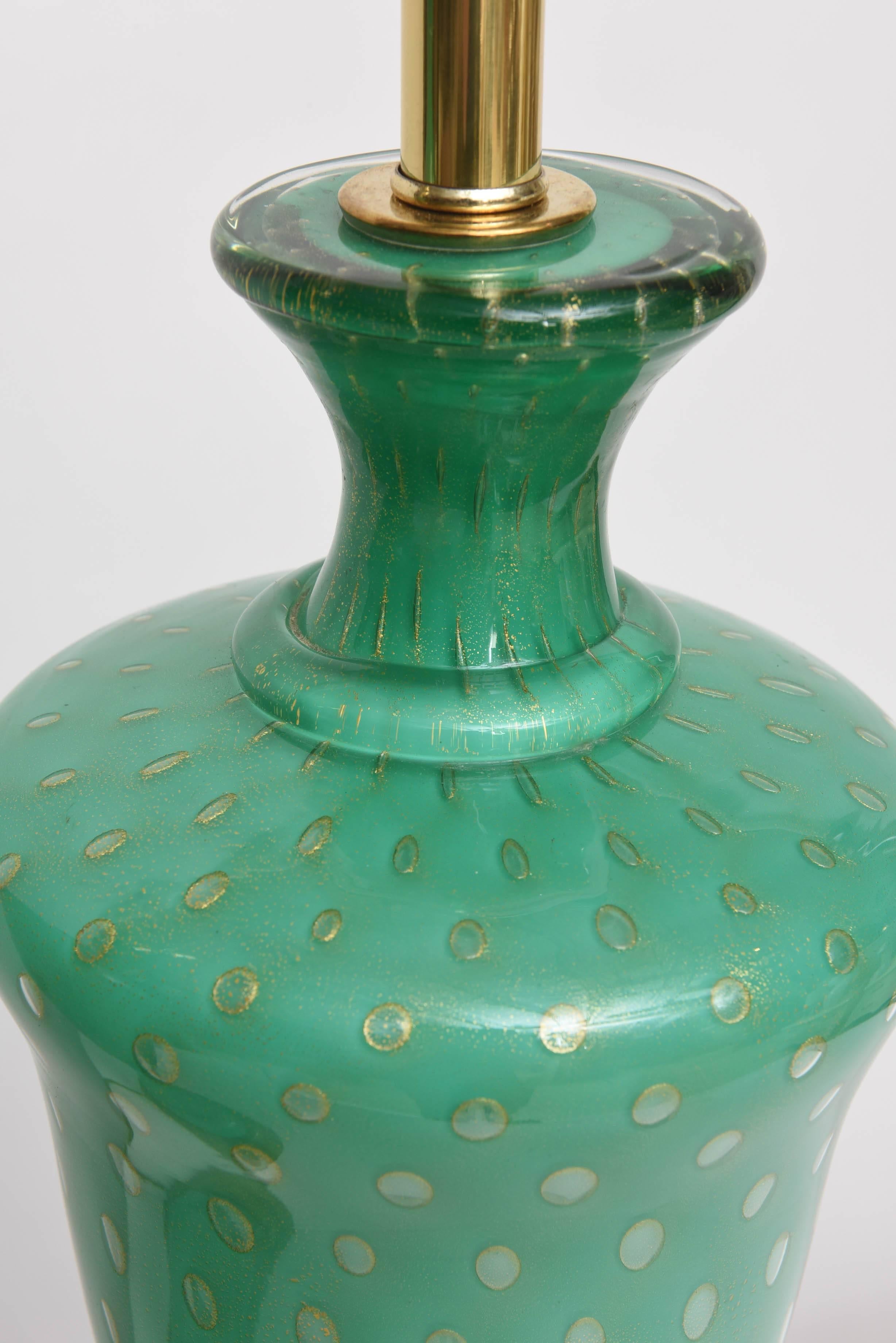 Italian Pair of 1950s Barovier & Toso Murano Glass Lamps
