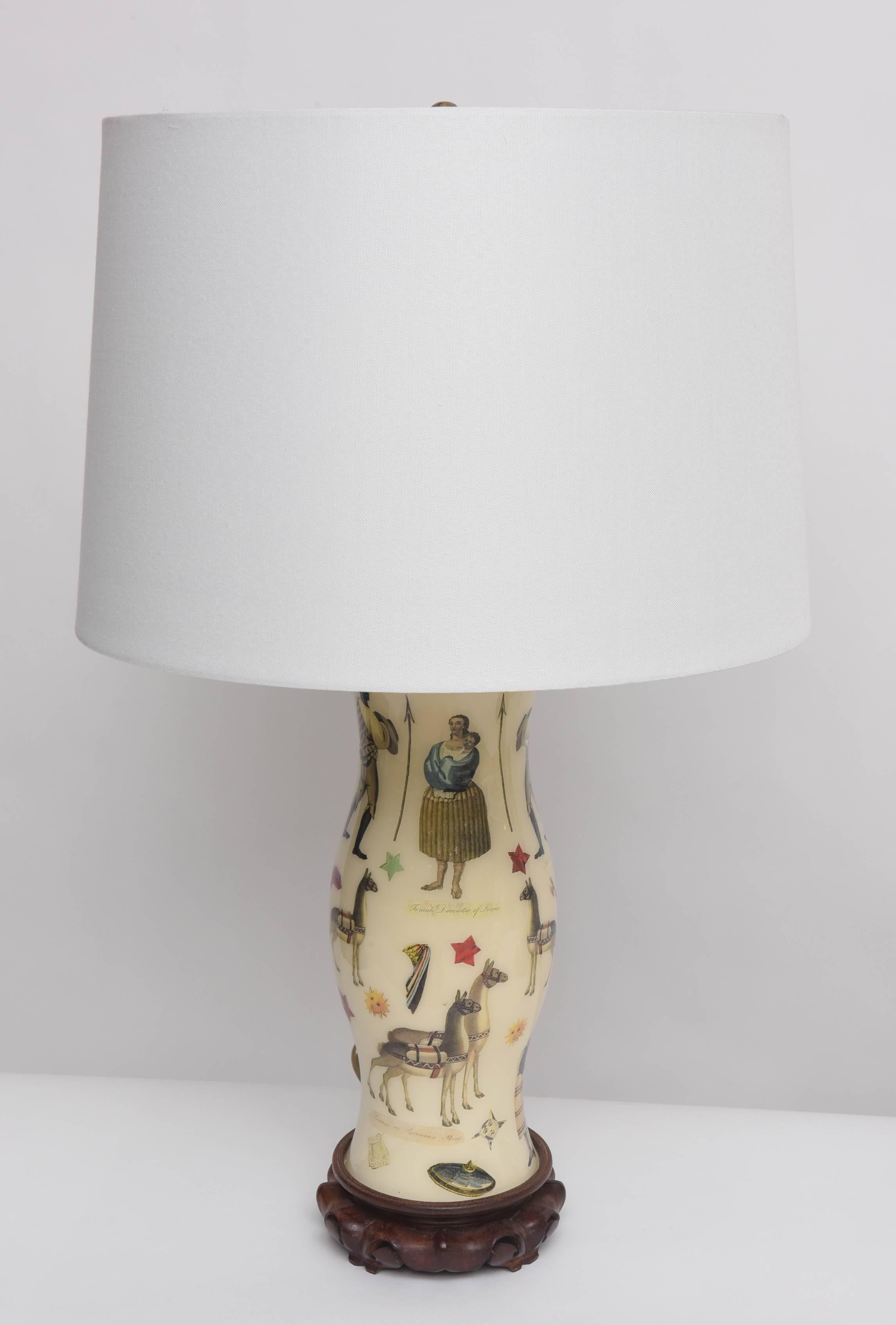 decoupage lamp base