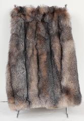 Lancio, Lancio in pelliccia di volpe di cristallo, Pelli completamente nuove, Con retro in lana/cachemire, Pelliccia