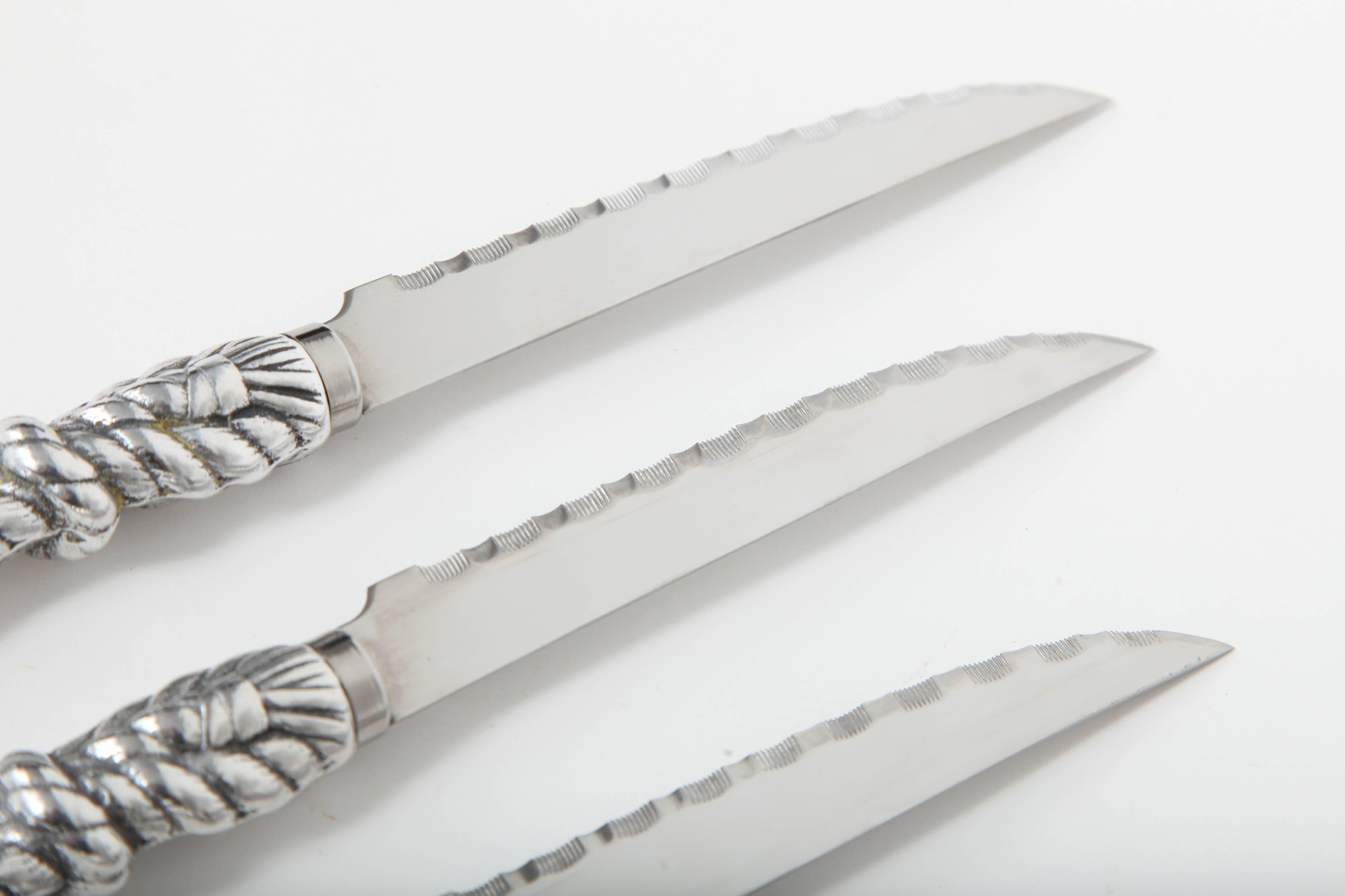 20th Century Set of Four Tassel Handle Steak Knives by Arthur Court