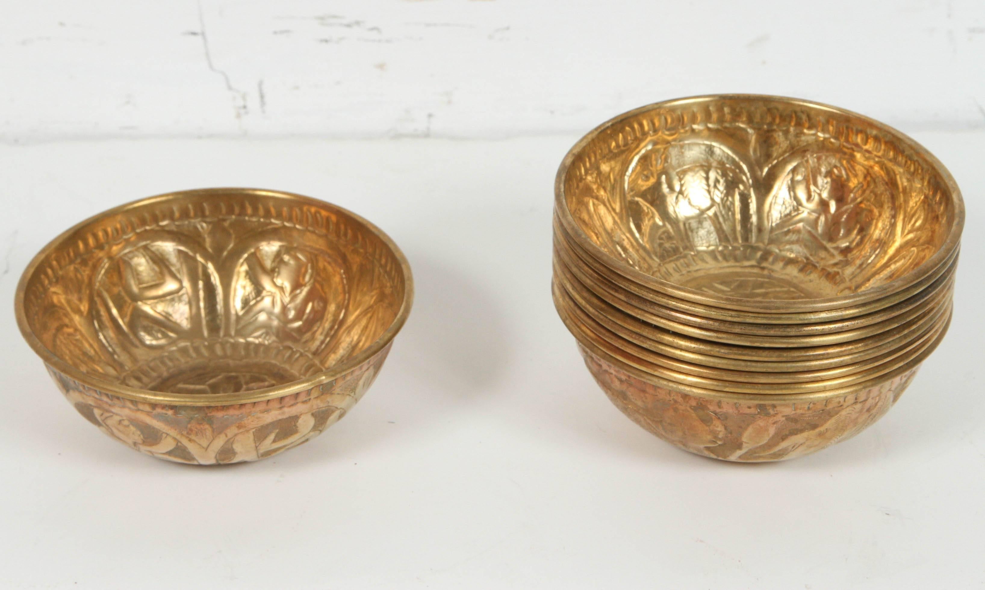 antique brass bowls