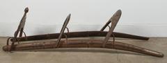 Wood and Brass Antique 19th Century Middle Eastern Camel Seat Saddle