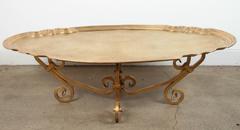 Hollywood Regency 1970s Brass Tray Table by Baker