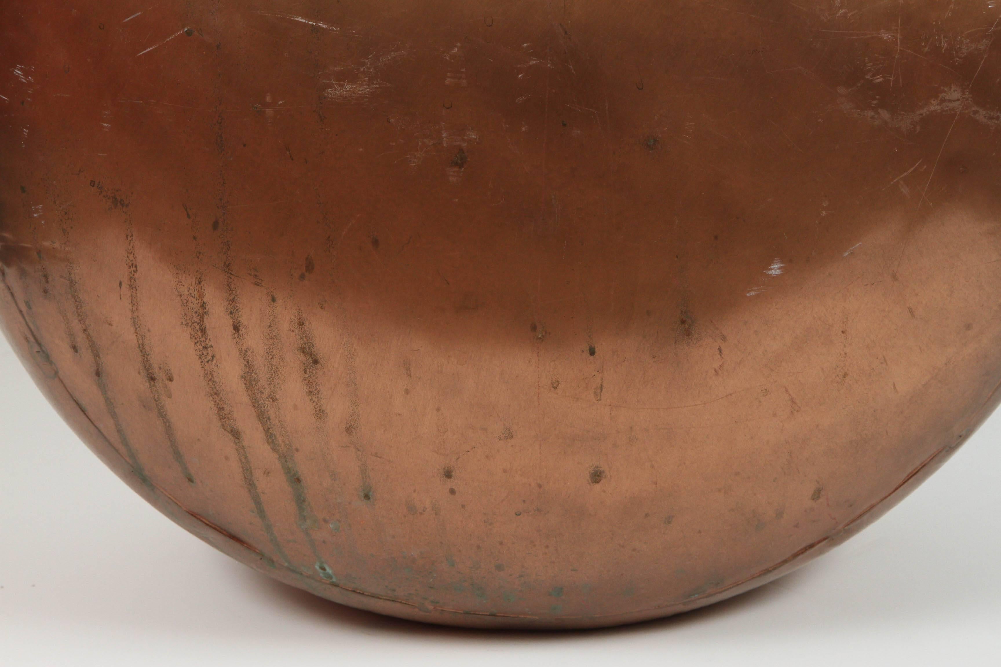 Hand-Hammered Anglo Raj Copper Vessel 1