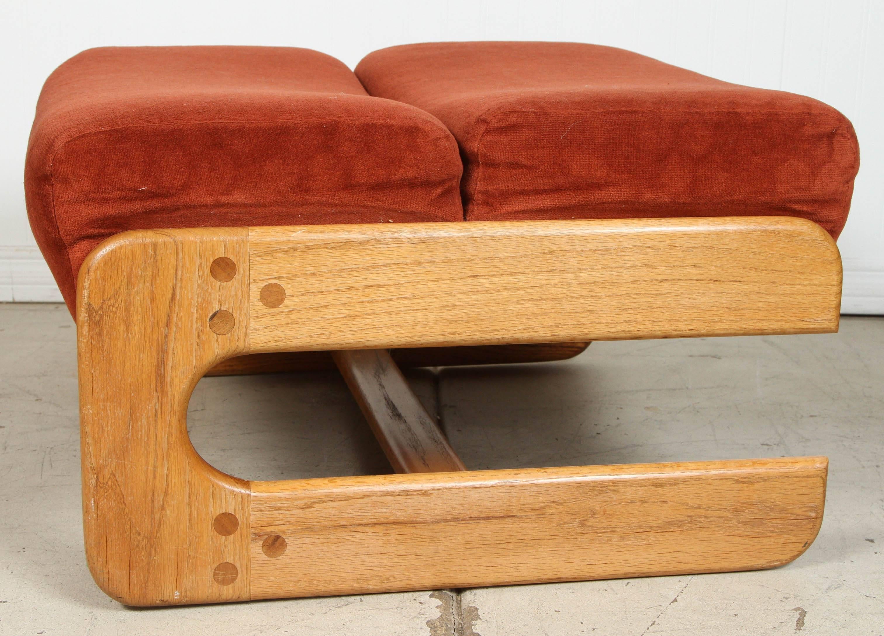 American Lou Hodges Lounge Chair and Ottoman