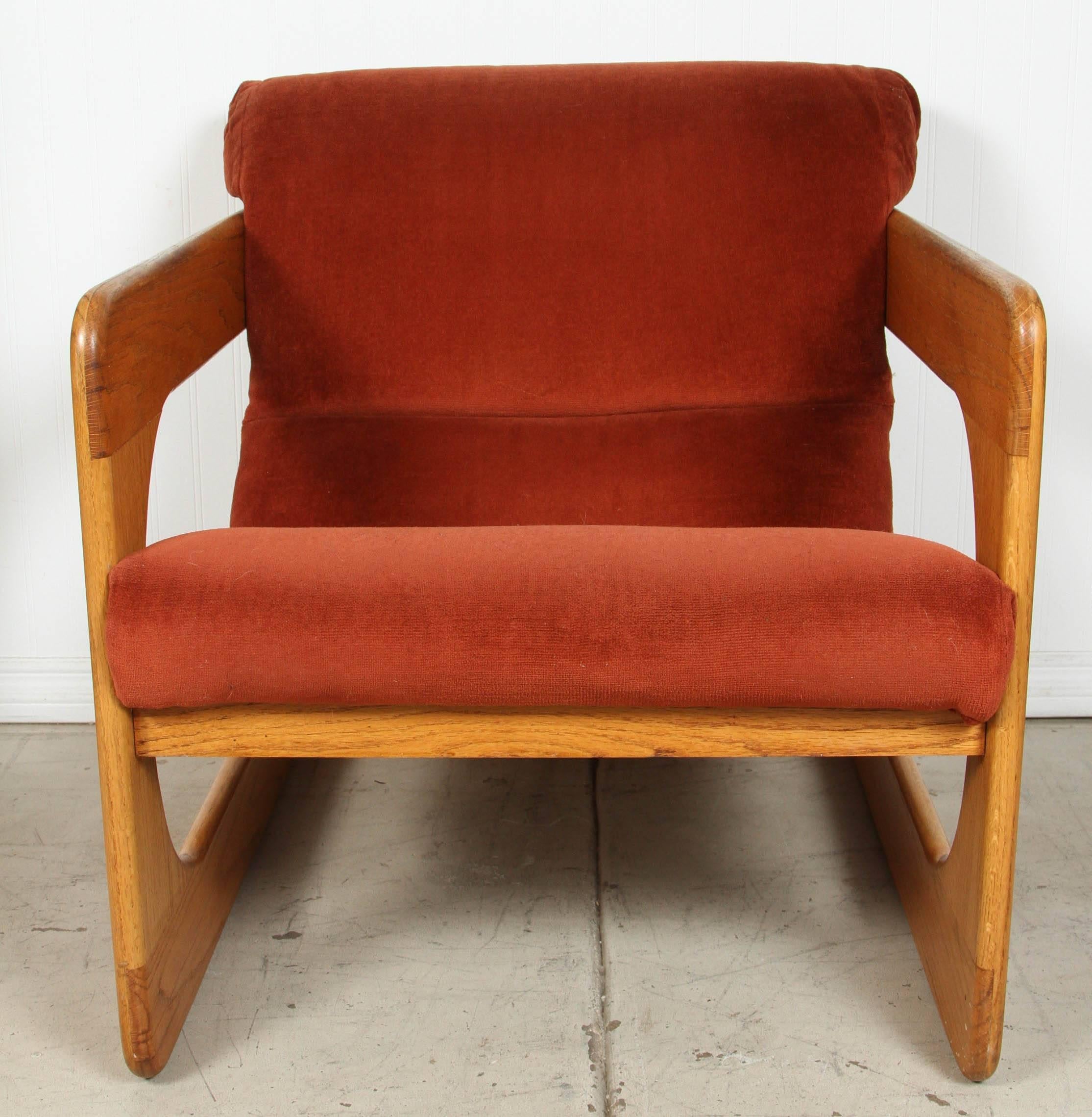 Lou Hodges Lounge Chair and Ottoman In Excellent Condition In Los Angeles, CA