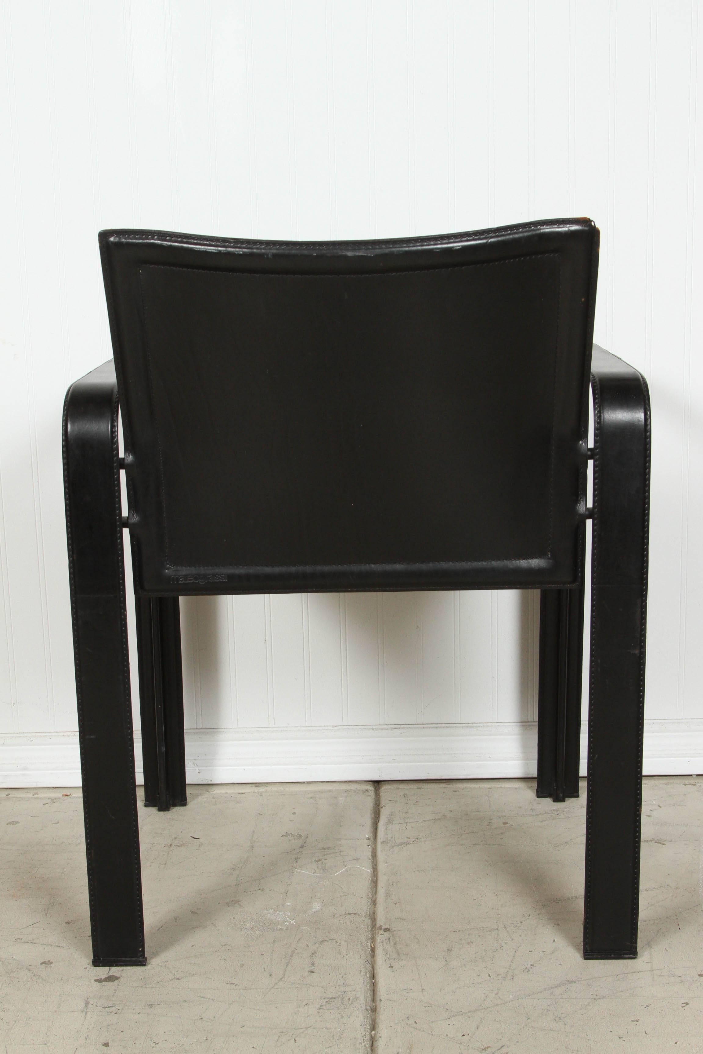 Late 20th Century Set of Dining Chairs by Mateo Grassi For Sale