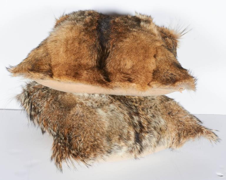 Luxury Coyote Fur Throw Pillows For Sale at 1stdibs
