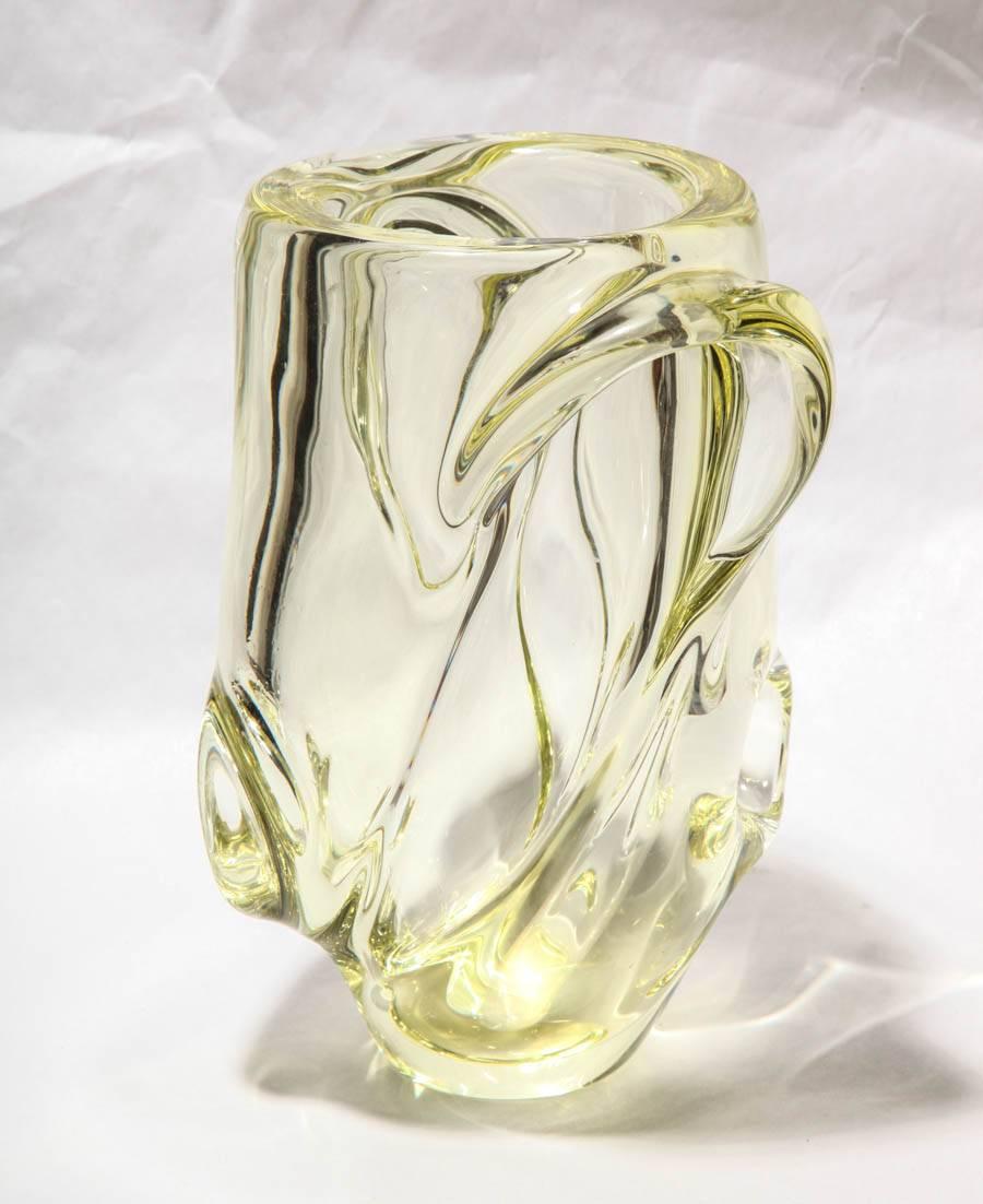 modern crystal vase